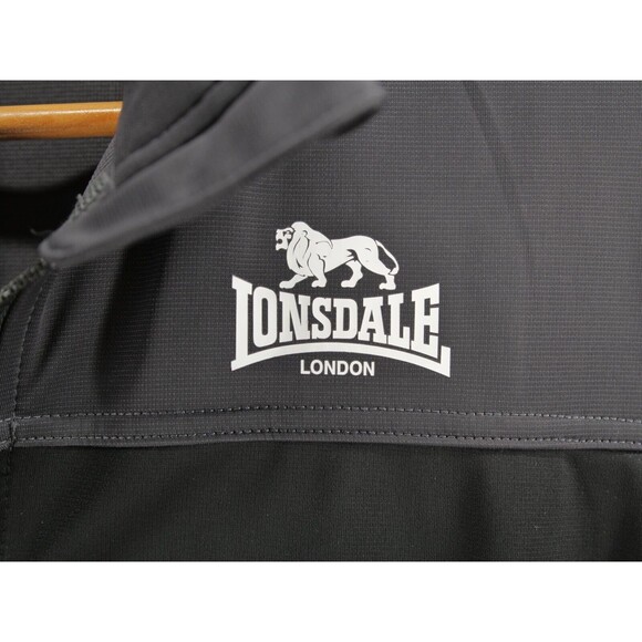 LONSDALE Track Jacket Varsity Zip Up Mens Small‎ Black London - Picture 4 of 8